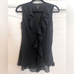 Ideology 100% Silk Ruffled Blouse